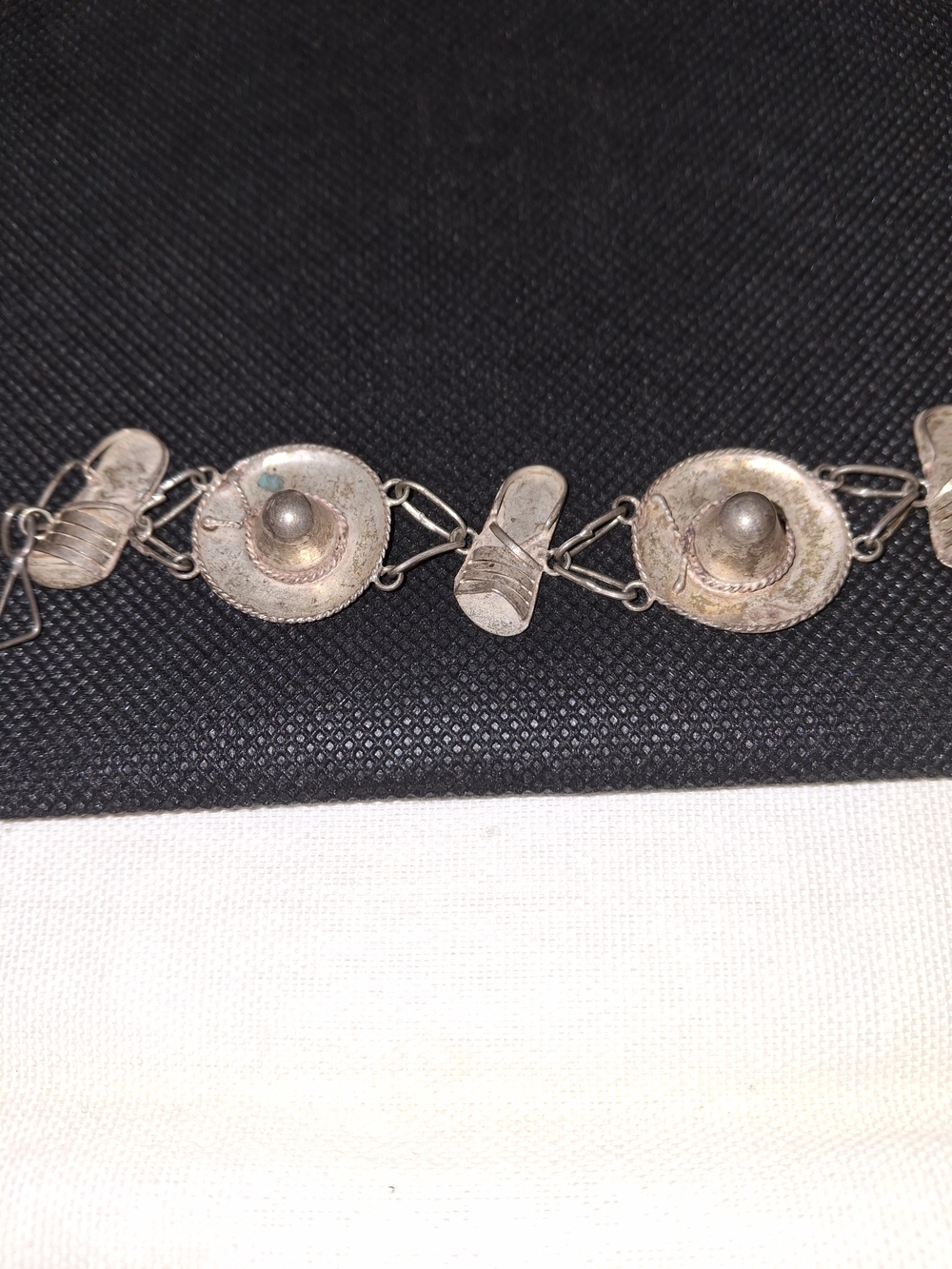 Antique Sambrero X Sandel Silver Disc Link Bracelet